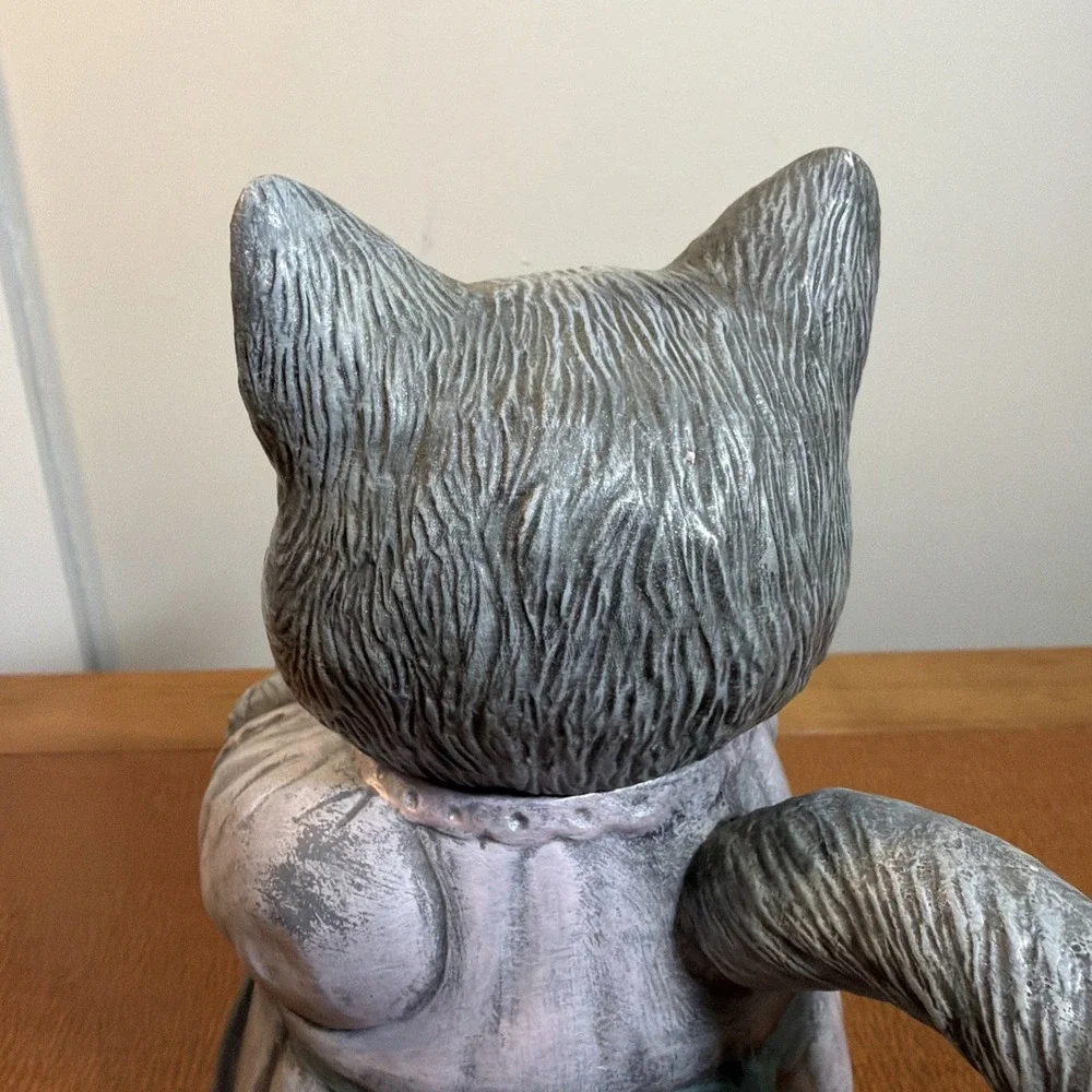 Vtg Mother Cat Ceramic Teapot Hand Painted 8